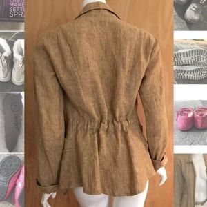 FLAX Jeanne Engelhart Natural Linen Top S